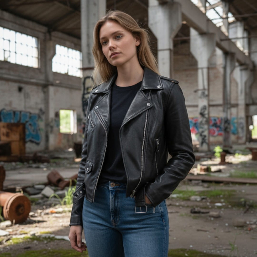 Damska ramoneska skórzana ProSpeed skóra bydlęca”